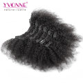 Clip rizado brasileño Afro Kinky en extensiones de cabello